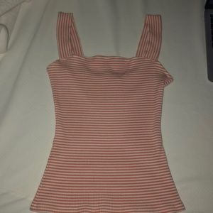 Reformation orange striped tank top